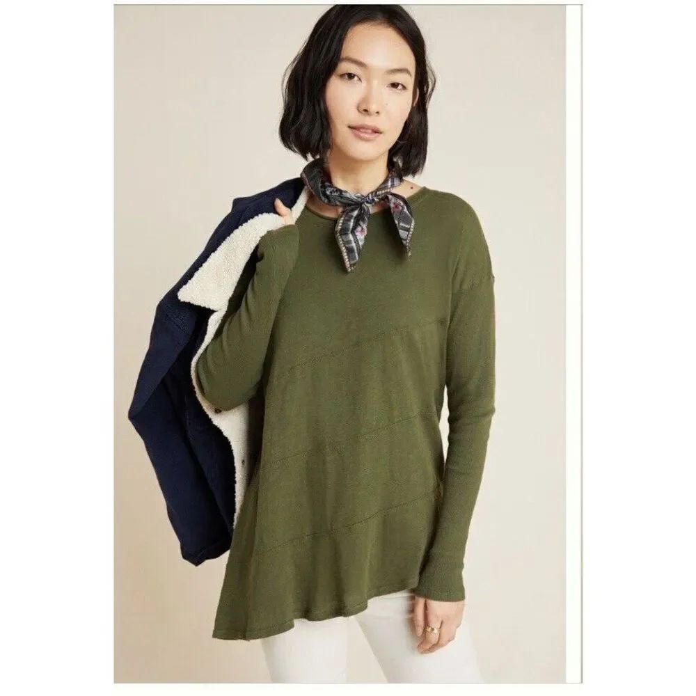 ANTHROPOLOGIE PAULA SEAMED ASYMMETRICAL TEEโXS NEW! NWT!
